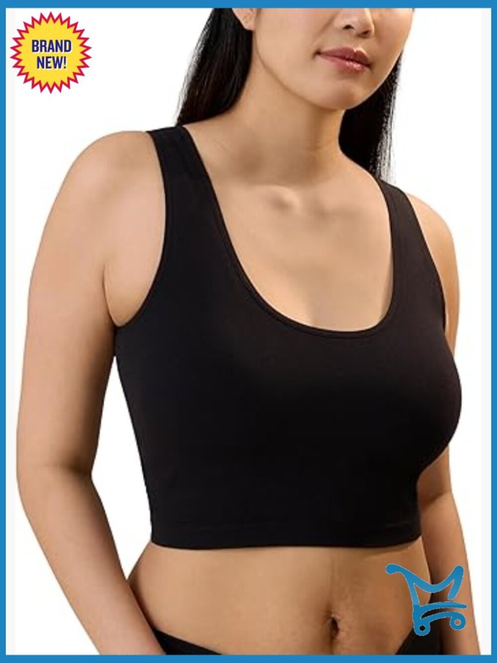 Longline Nursing Bra, Wire-Free Maternity Top, Soft Breathable, Lift-Up Access